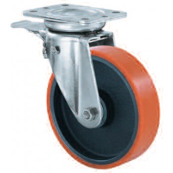Roda Rhombus PU  Heavy Duty Rem
