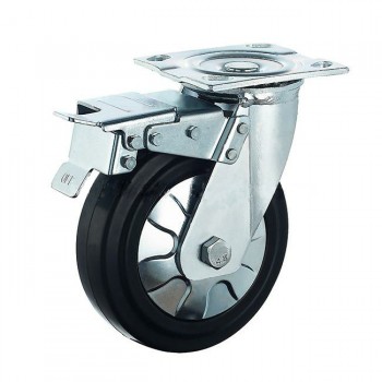 Roda Karet Elastis Heavy Duty Rem Vintech Rollen Germany