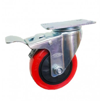 Roda PU Medium Duty CASTER TAIWAN Rem.