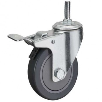 Roda PU Abu Abu CASTER TAIWAN Drat Rem.