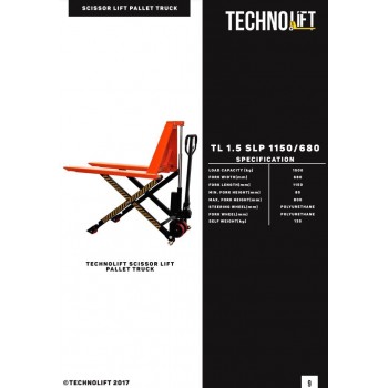 Hand Scissor Pallet Lift Techno Lift